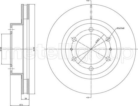 Metelli 23-1094C - Jarrulevy inparts.fi