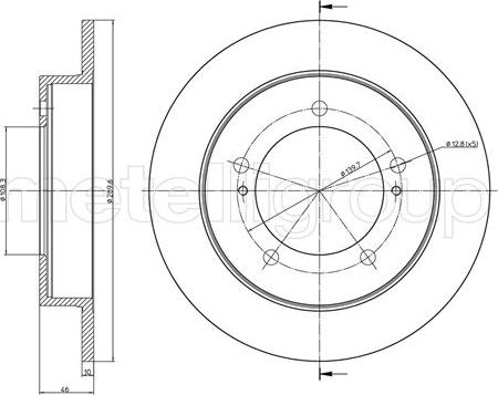 Metelli 23-1096 - Jarrulevy inparts.fi