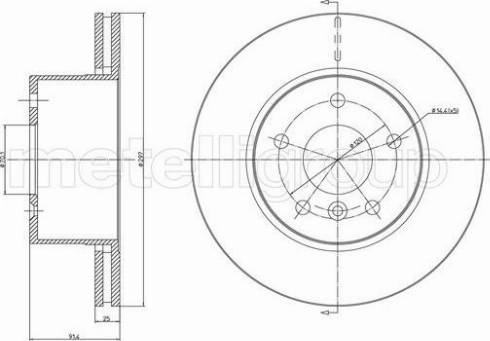 Metelli 23-1091C - Jarrulevy inparts.fi