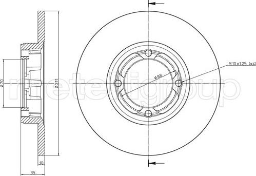 Metelli 23-1048C - Jarrulevy inparts.fi