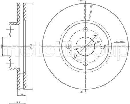 Metelli 23-1056C - Jarrulevy inparts.fi