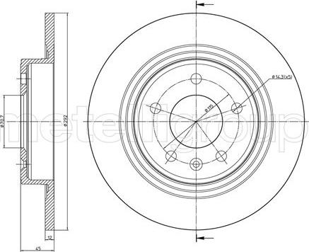 Metelli 23-1004C - Jarrulevy inparts.fi