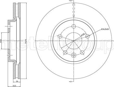 Metelli 23-1001C - Jarrulevy inparts.fi