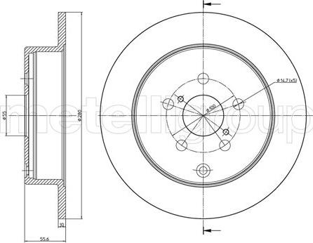 Metelli 23-1010C - Jarrulevy inparts.fi