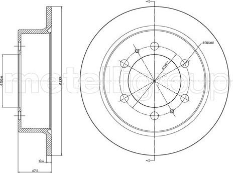 Metelli 23-1034C - Jarrulevy inparts.fi