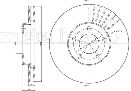 Metelli 23-1036C - Jarrulevy inparts.fi