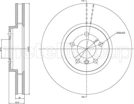 Metelli 23-1030C - Jarrulevy inparts.fi