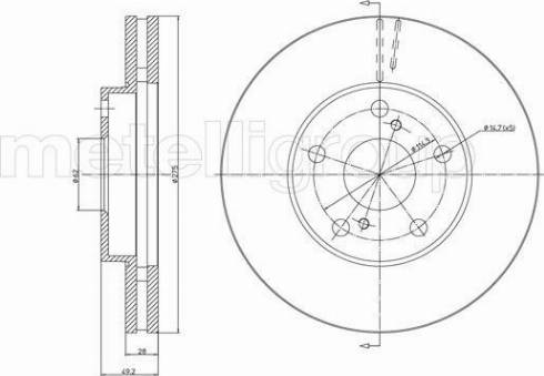 Metelli 23-1028 - Jarrulevy inparts.fi