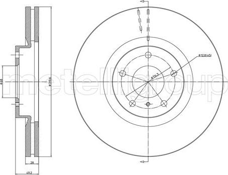 Metelli 23-1070C - Jarrulevy inparts.fi