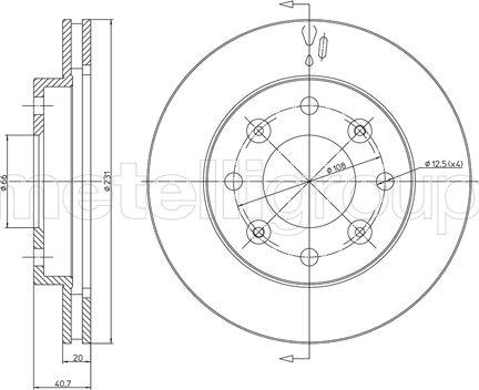 Metelli 23-1194 - Jarrulevy inparts.fi