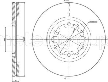 Metelli 23-1190 - Jarrulevy inparts.fi