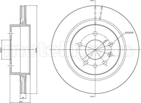 Metelli 23-1155C - Jarrulevy inparts.fi