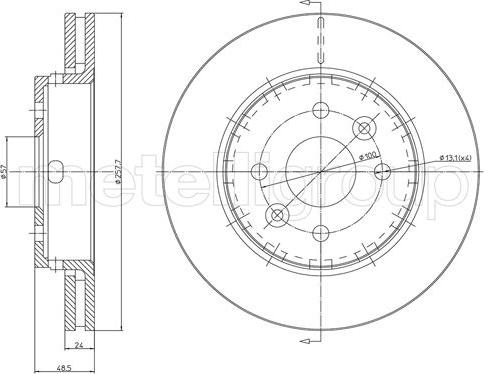 Metelli 23-1164C - Jarrulevy inparts.fi