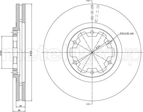 Metelli 23-1160 - Jarrulevy inparts.fi