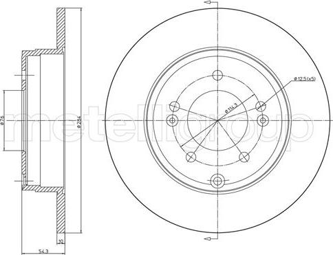 Metelli 23-1161C - Jarrulevy inparts.fi