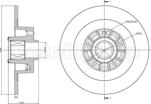 Metelli 23-1168 - Jarrulevy inparts.fi