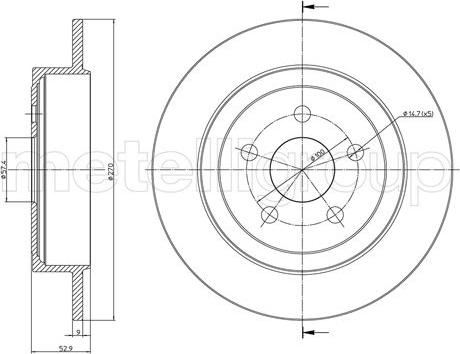 Metelli 23-1107C - Jarrulevy inparts.fi