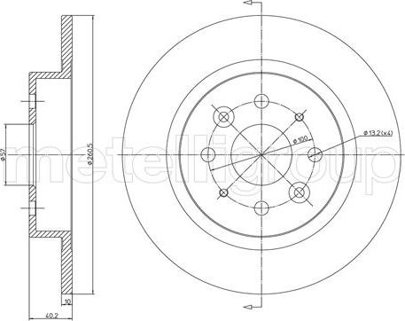 Metelli 23-1119C - Jarrulevy inparts.fi