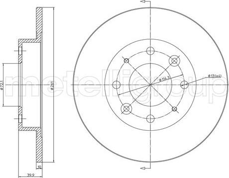 Metelli 23-1111C - Jarrulevy inparts.fi