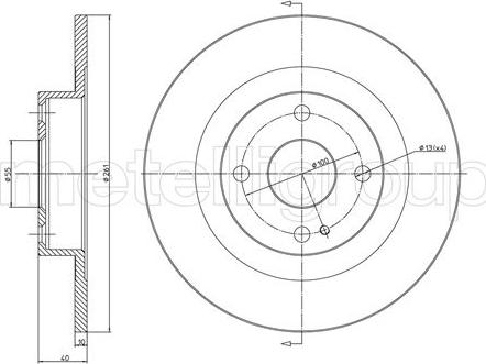 Metelli 23-1112 - Jarrulevy inparts.fi