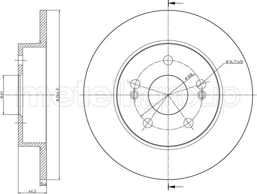 Metelli 23-1139C - Jarrulevy inparts.fi