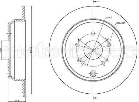 Metelli 23-1135C - Jarrulevy inparts.fi