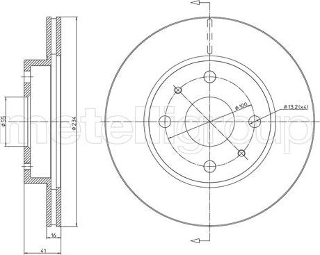 Metelli 23-1138C - Jarrulevy inparts.fi