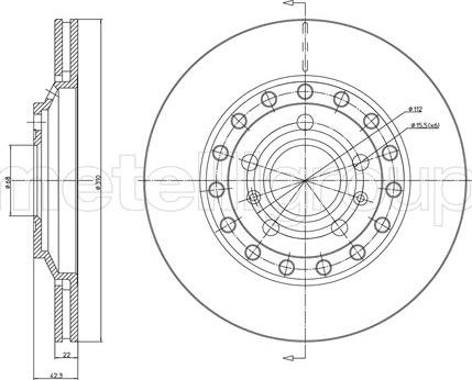 Metelli 23-1121C - Jarrulevy inparts.fi