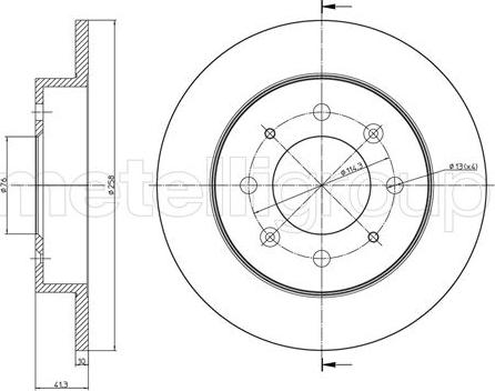 Metelli 23-1122C - Jarrulevy inparts.fi