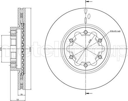 Metelli 23-1178 - Jarrulevy inparts.fi