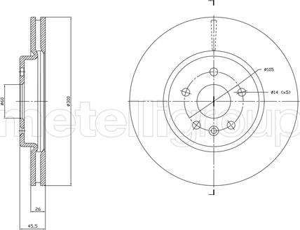 Metelli 23-1849C - Jarrulevy inparts.fi