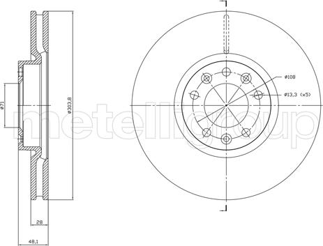 Metelli 23-1848C - Jarrulevy inparts.fi