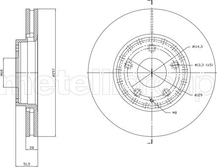 Metelli 23-1850C - Jarrulevy inparts.fi