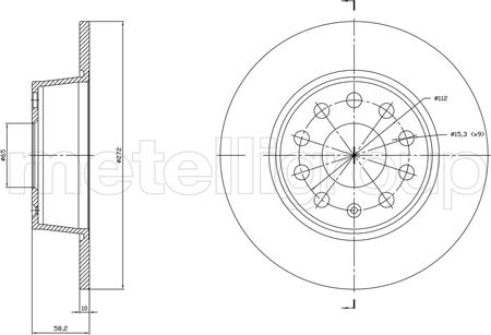 Metelli 23-1863C - Jarrulevy inparts.fi