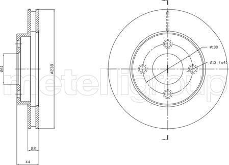 Metelli 23-1808C - Jarrulevy inparts.fi