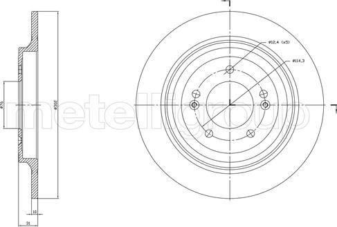 Metelli 23-1819C - Jarrulevy inparts.fi