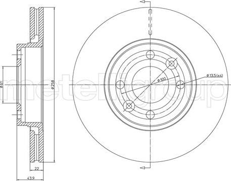 Metelli 23-1342C - Jarrulevy inparts.fi