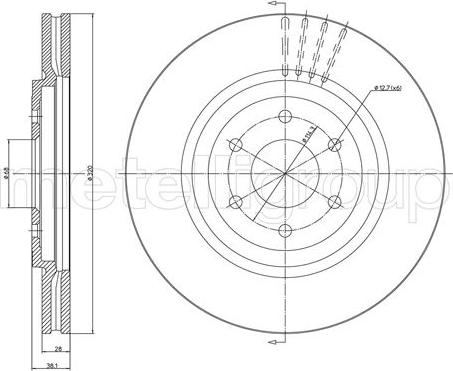 Metelli 23-1350C - Jarrulevy inparts.fi