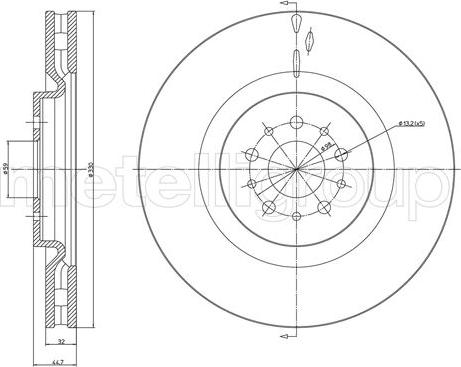 Metelli 23-1369C - Jarrulevy inparts.fi