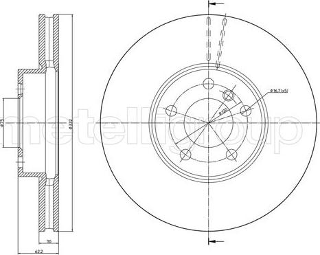 Metelli 23-1300C - Jarrulevy inparts.fi