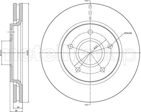 Metelli 23-1381C - Jarrulevy inparts.fi