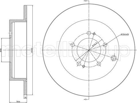 Metelli 23-1332C - Jarrulevy inparts.fi