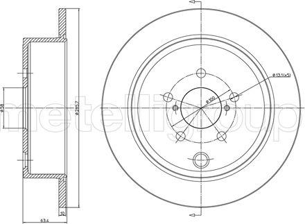 Metelli 23-1337C - Jarrulevy inparts.fi