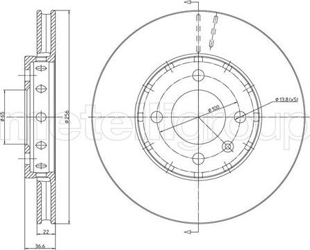 Metelli 23-1371C - Jarrulevy inparts.fi