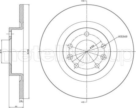 Metelli 23-1296C - Jarrulevy inparts.fi