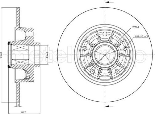 Metelli 23-1241 - Jarrulevy inparts.fi