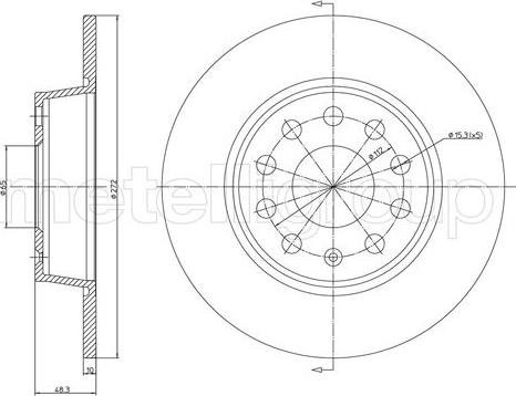 Metelli 23-1248C - Jarrulevy inparts.fi