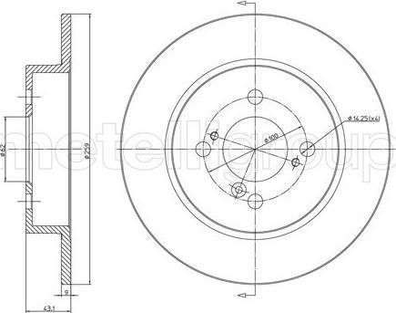 Metelli 23-1256C - Jarrulevy inparts.fi