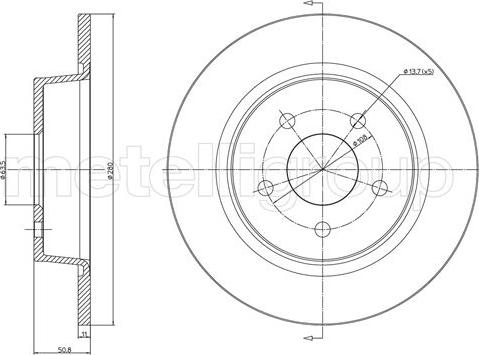 Metelli 23-1251C - Jarrulevy inparts.fi