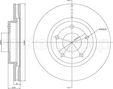 Metelli 23-1252C - Jarrulevy inparts.fi